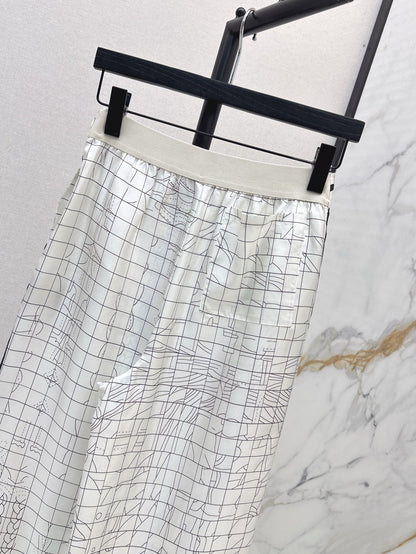 25ss Silk wide leg pants