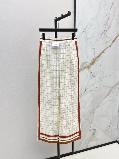 25ss Silk wide leg pants