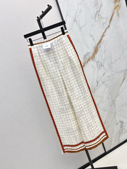 25ss Silk wide leg pants