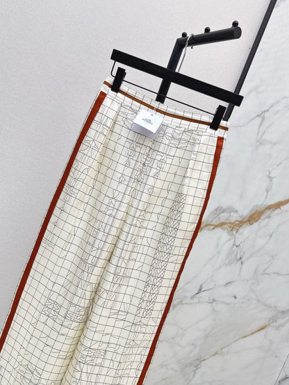 25ss Silk wide leg pants