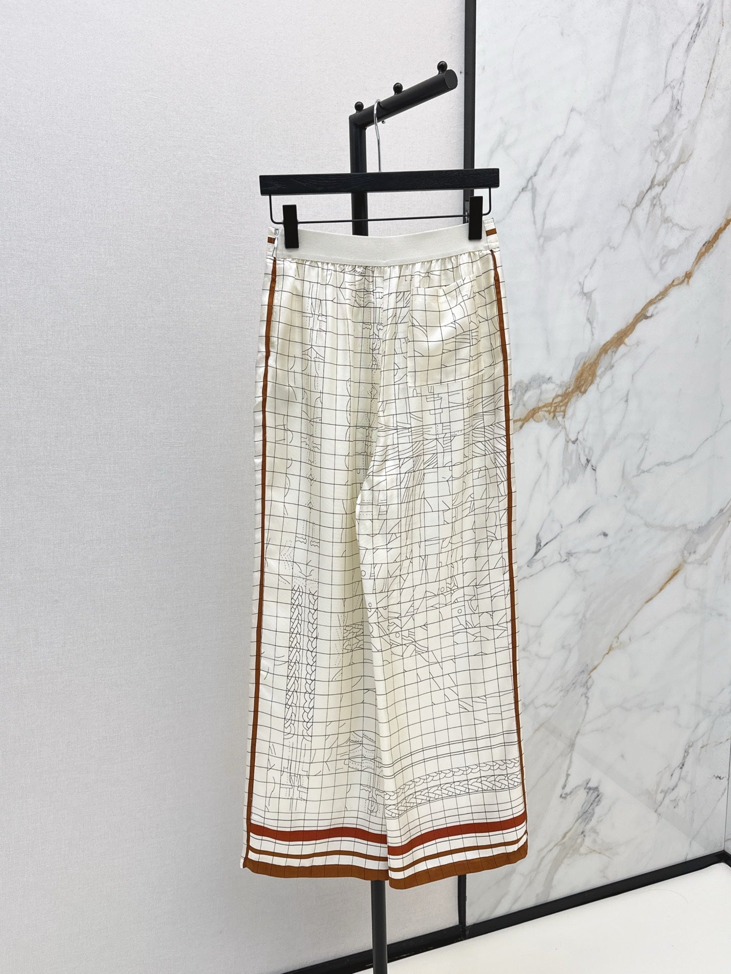 25ss Silk wide leg pants