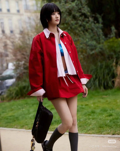 25ss shirt skirt set