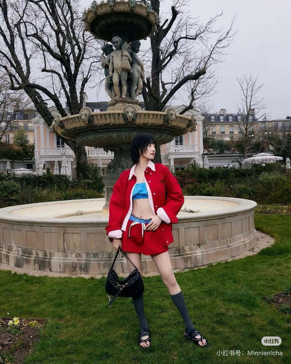 25ss shirt skirt set