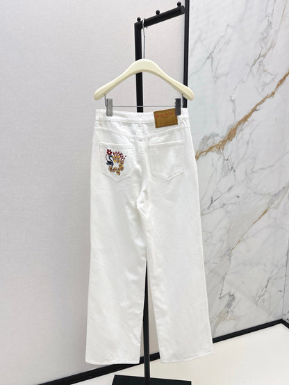 25ss embroidered jeans