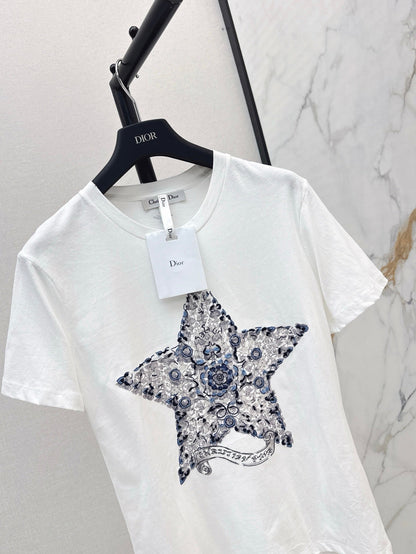 25ss embroidered t-shirt