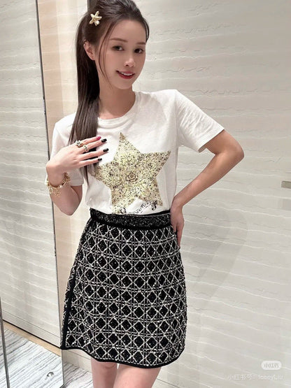 25ss embroidered t-shirt