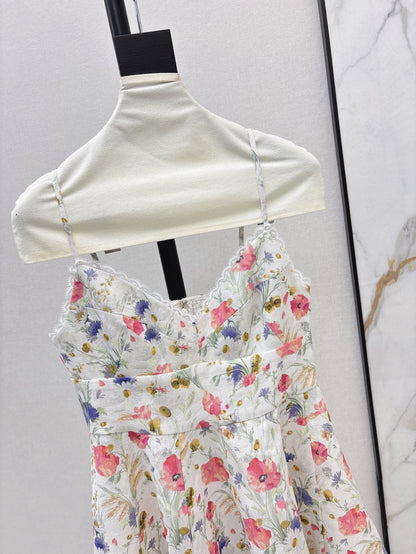 25ss linen print dress