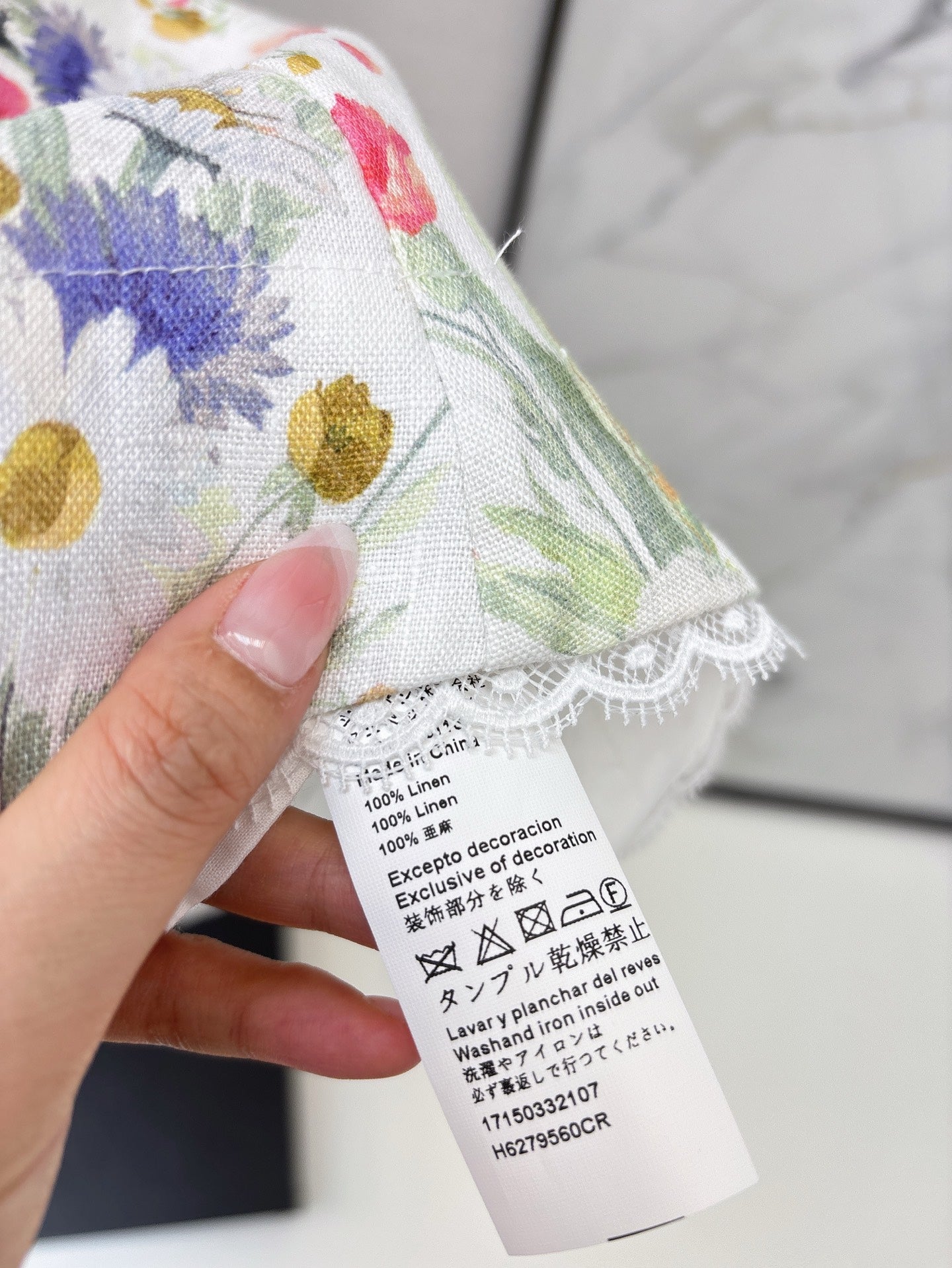 25ss linen print dress