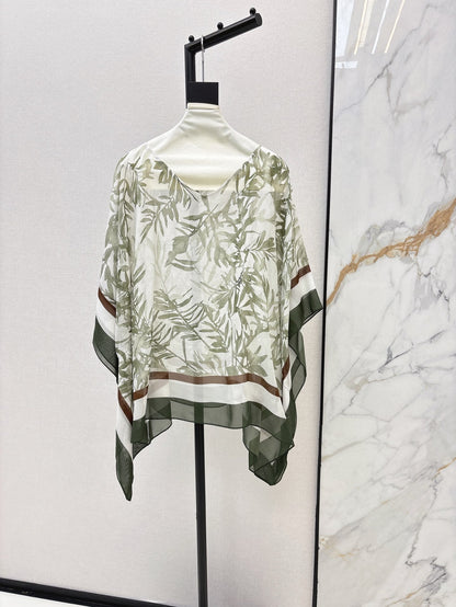 25ss silk Cape top