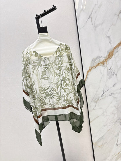 25ss silk Cape top