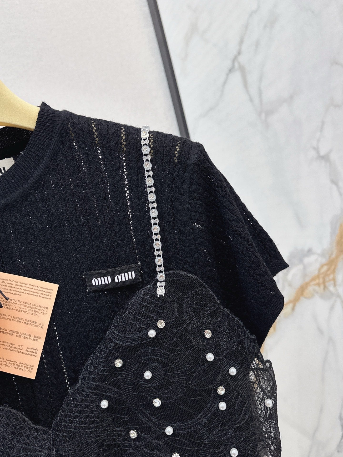 25ss knit beaded t-shirt