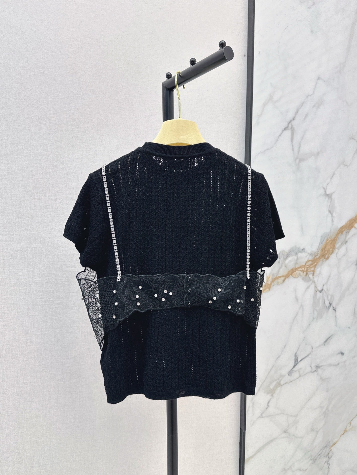 25ss knit beaded t-shirt
