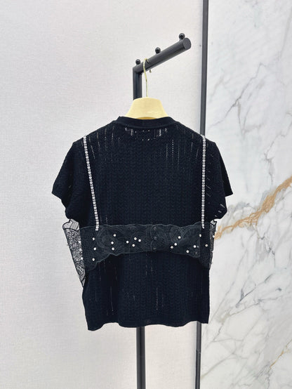 25ss knit beaded t-shirt