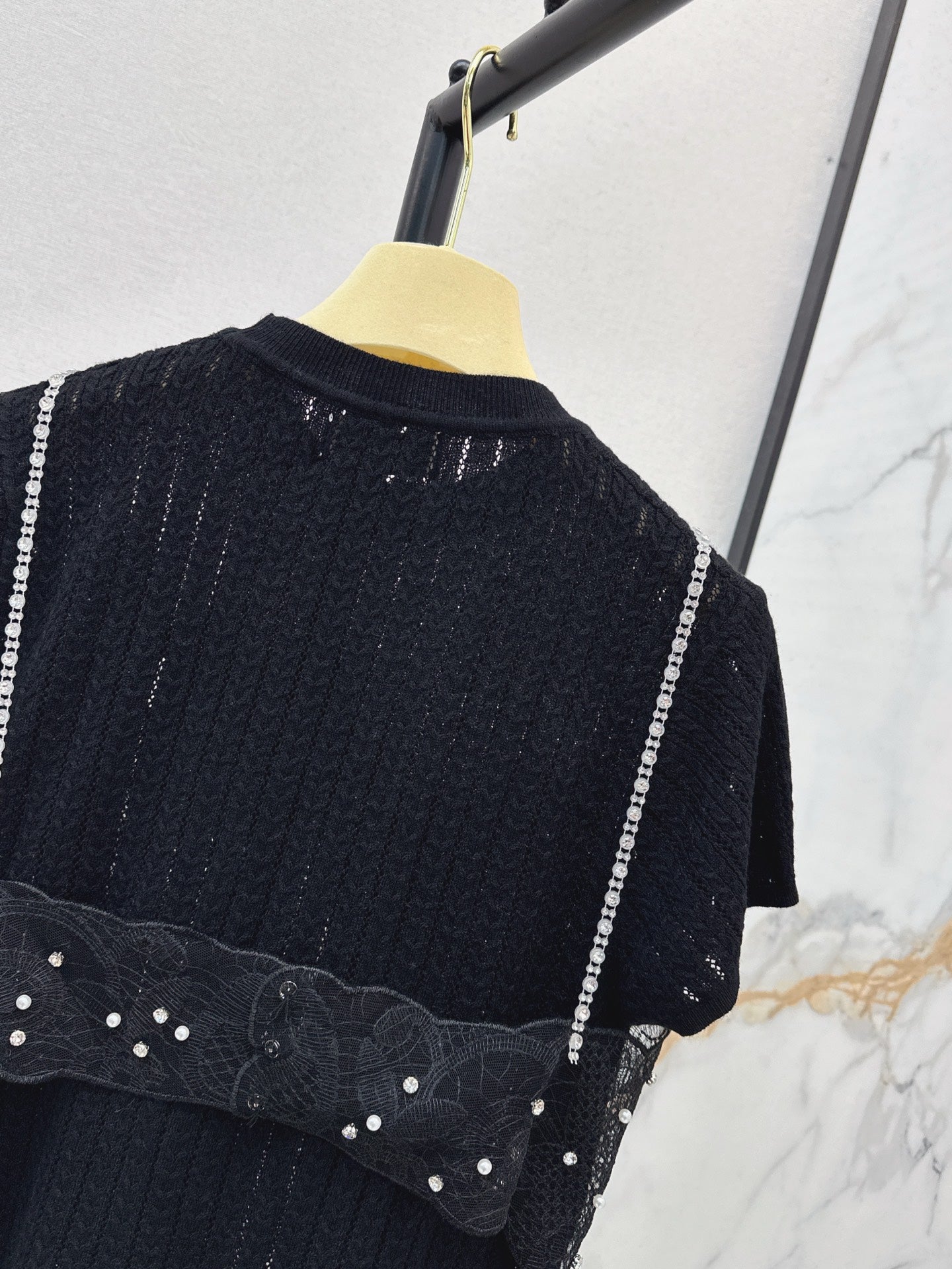 25ss knit beaded t-shirt