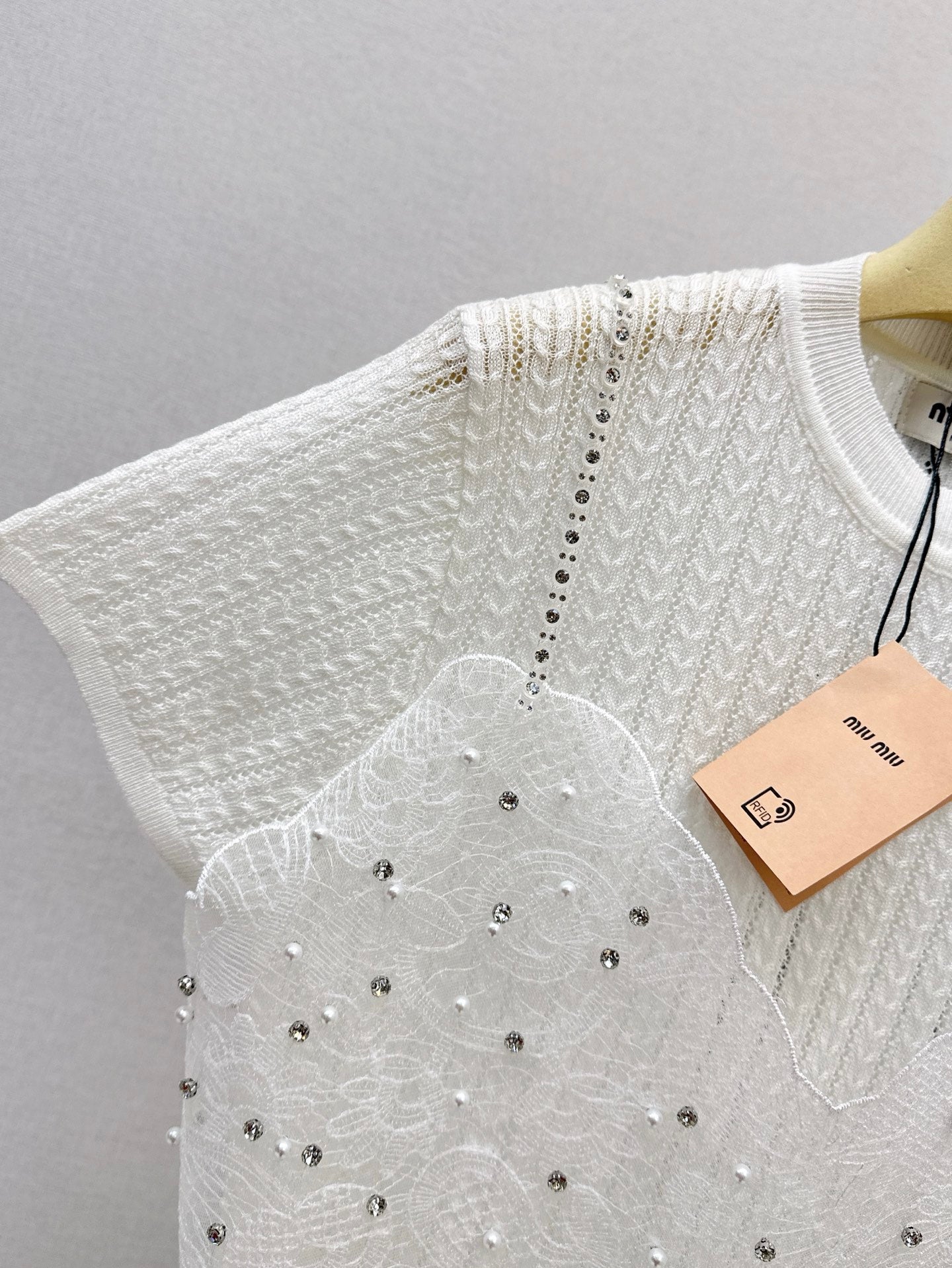 25ss knit beaded t-shirt