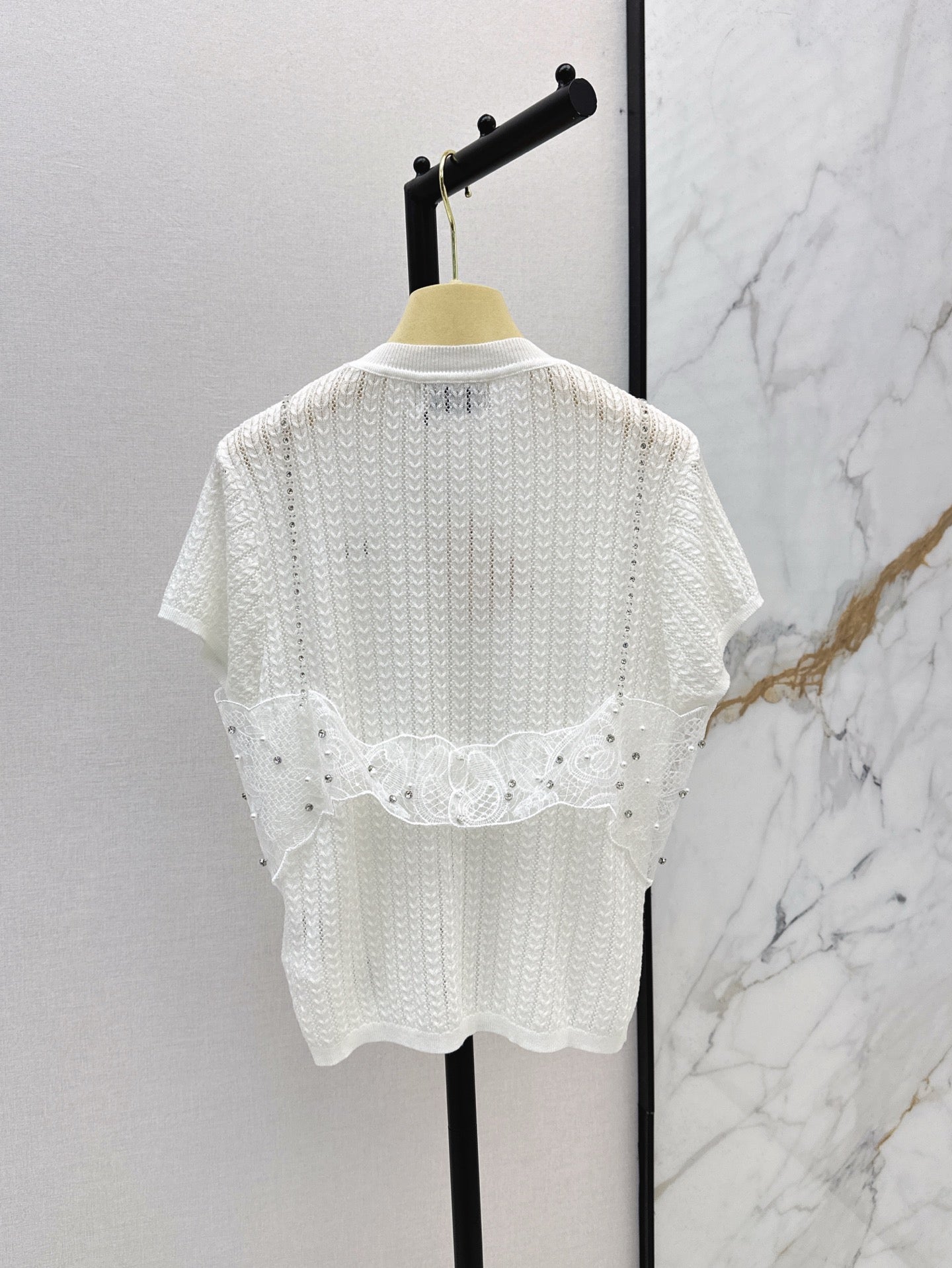 25ss knit beaded t-shirt