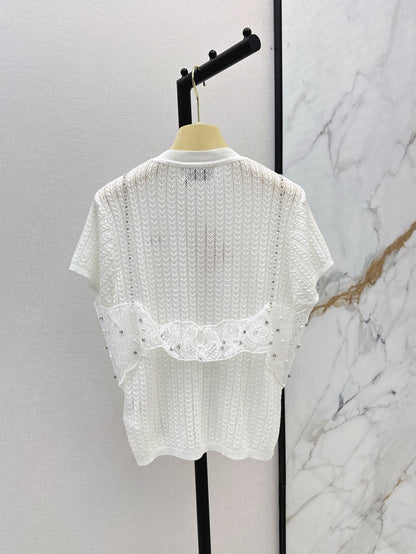 25ss knit beaded t-shirt
