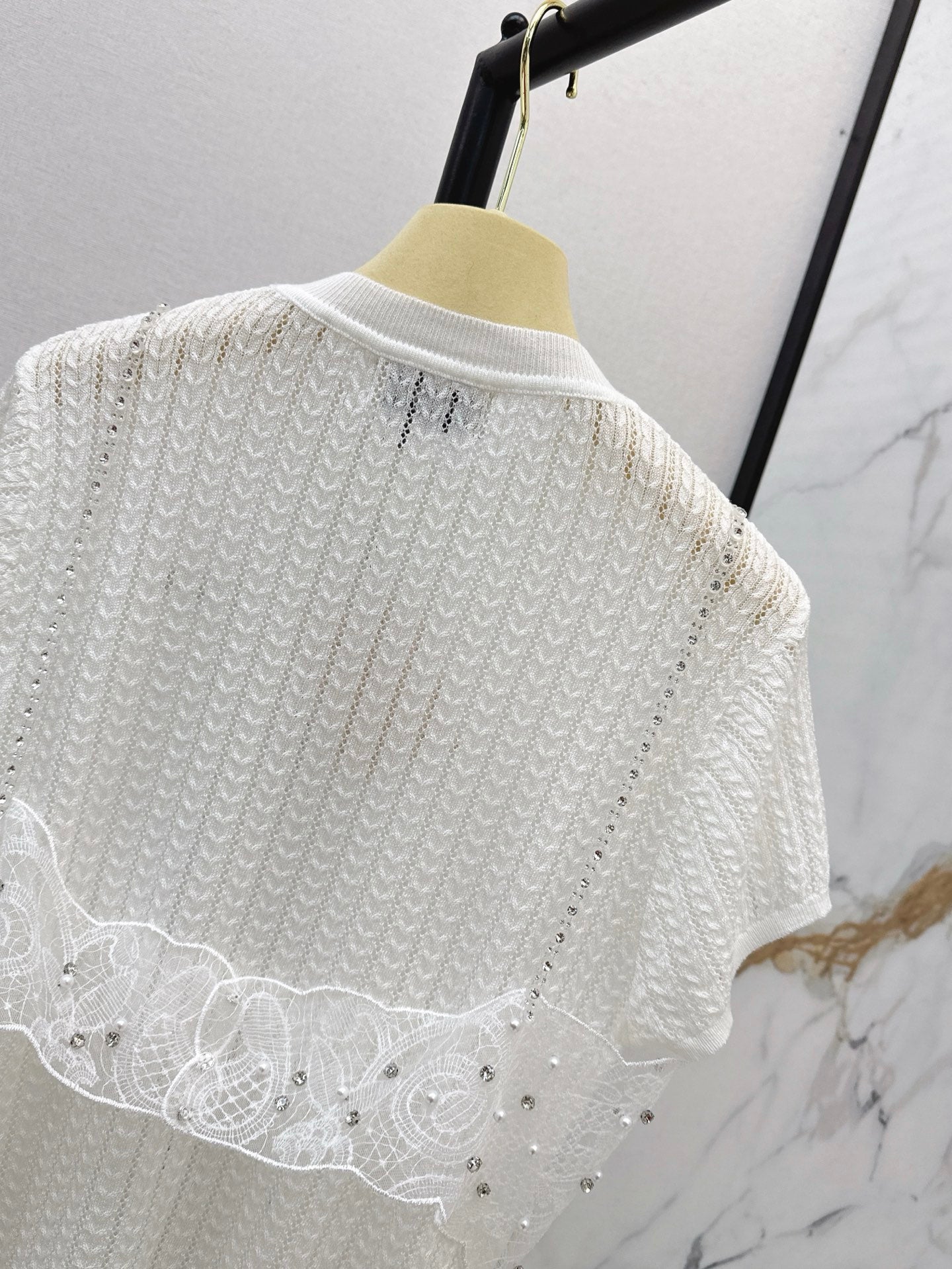 25ss knit beaded t-shirt
