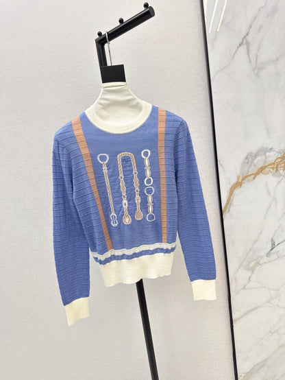 25ss jacquard knit sweater
