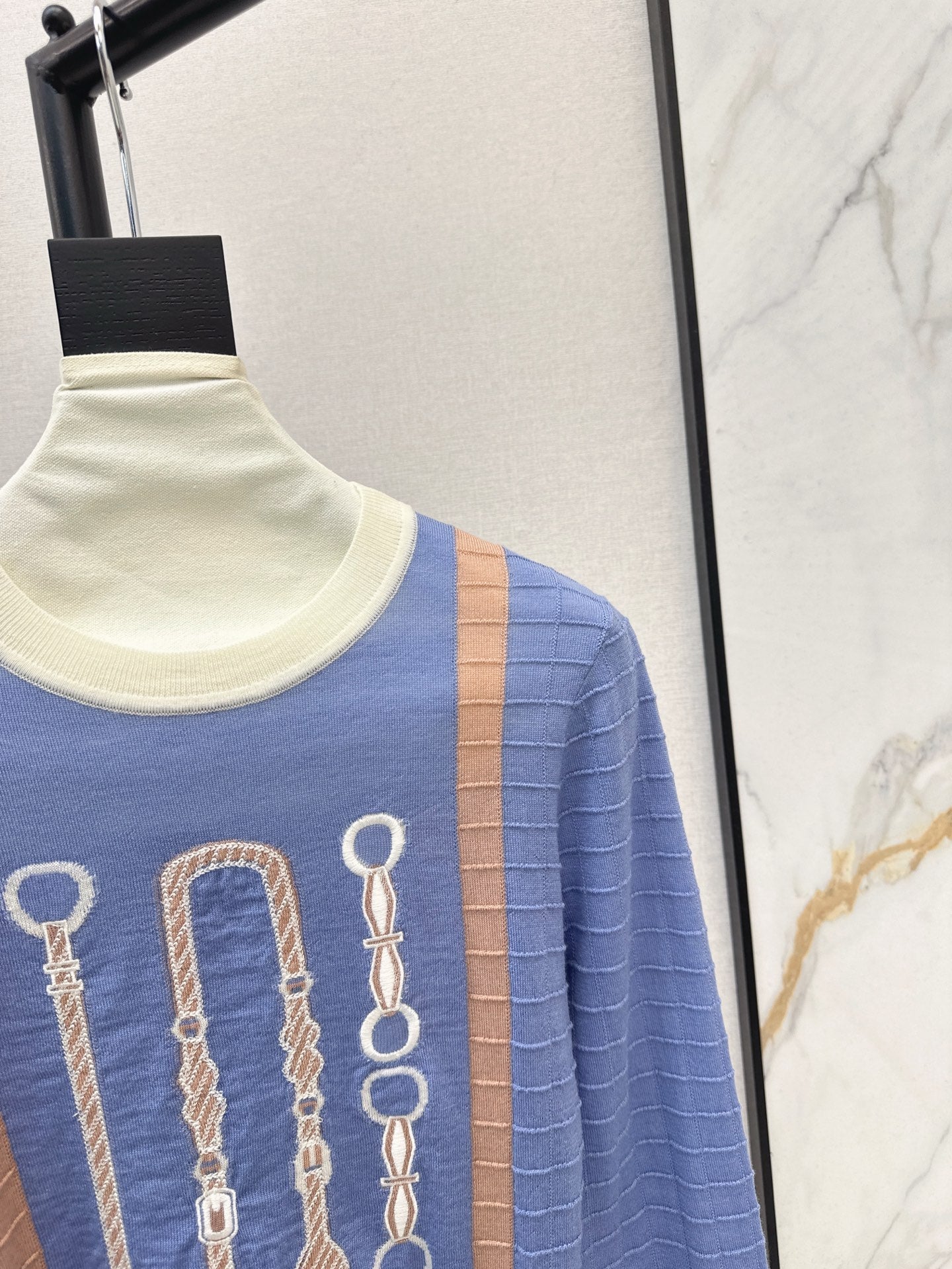 25ss jacquard knit sweater