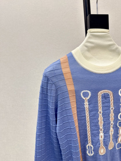 25ss jacquard knit sweater