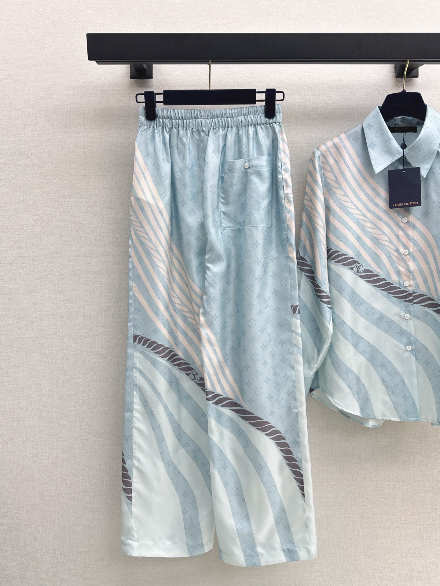 25ss silk shirt pants set