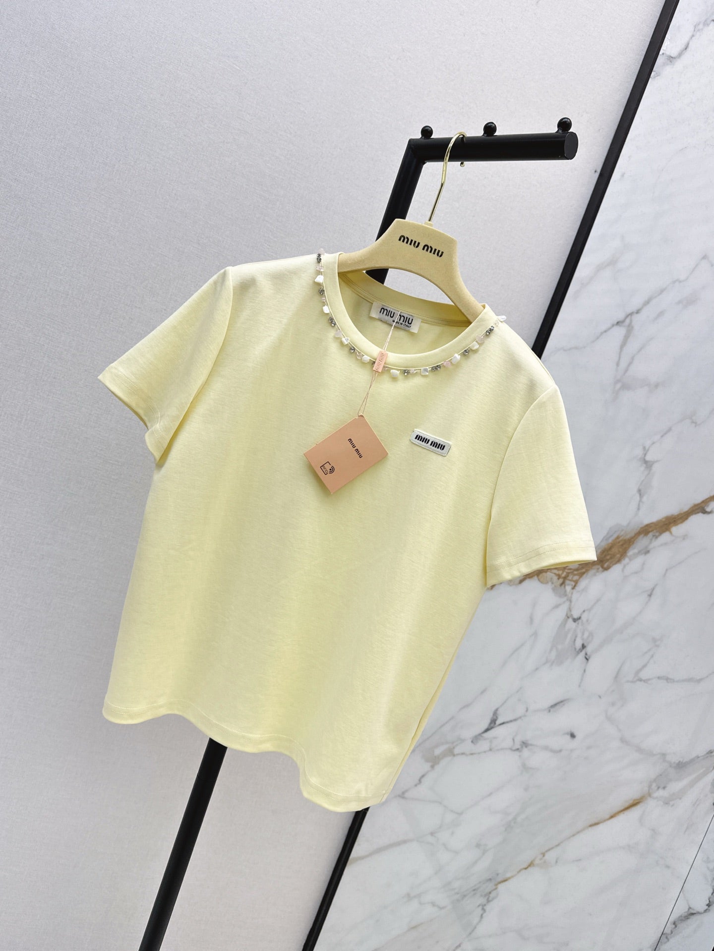 25ss rhinestone t-shirt