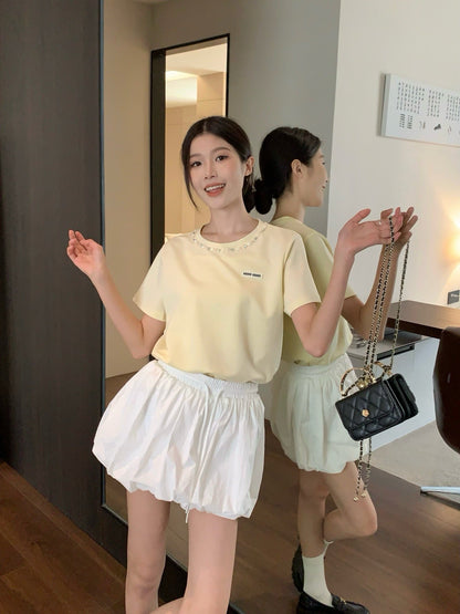 25ss rhinestone t-shirt