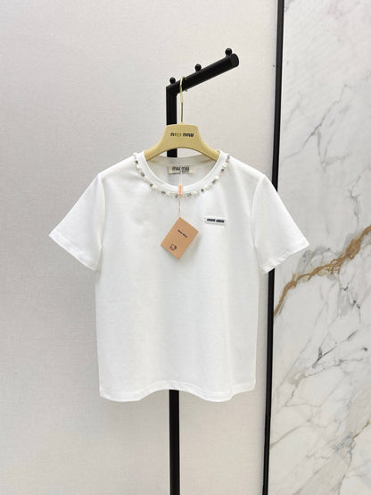 25ss rhinestone t-shirt