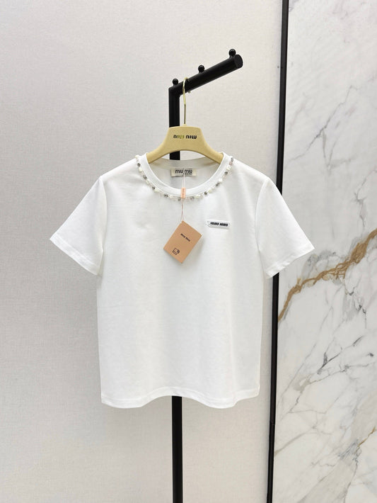 25ss rhinestone t-shirt