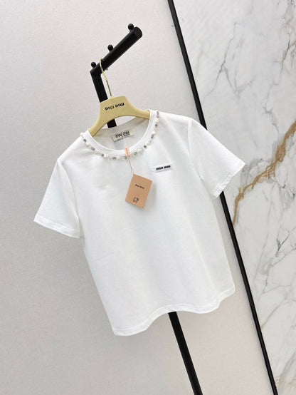 25ss rhinestone t-shirt