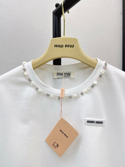 25ss rhinestone t-shirt