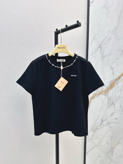 25ss rhinestone t-shirt