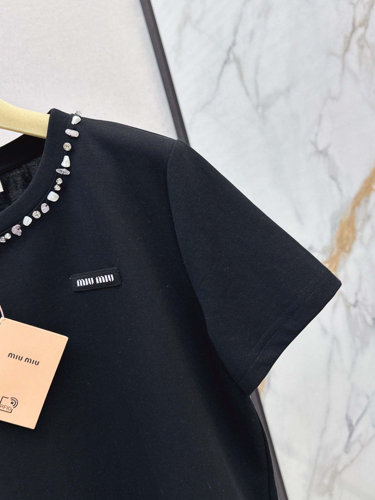 25ss rhinestone t-shirt