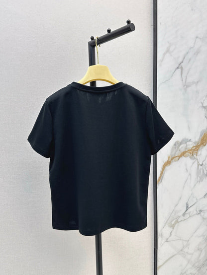 25ss rhinestone t-shirt