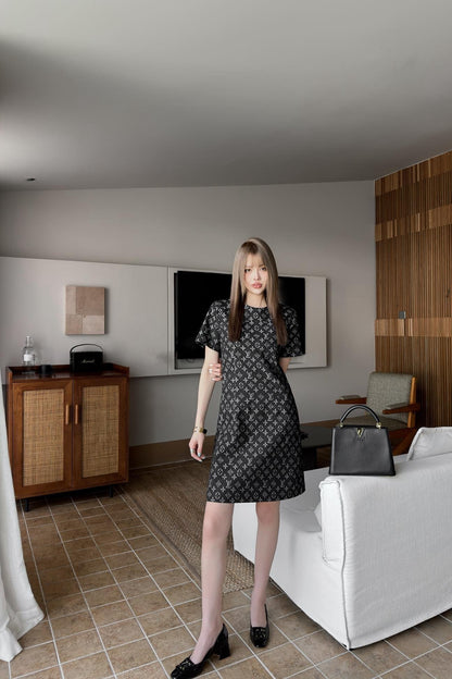 25ss monogram denim dress