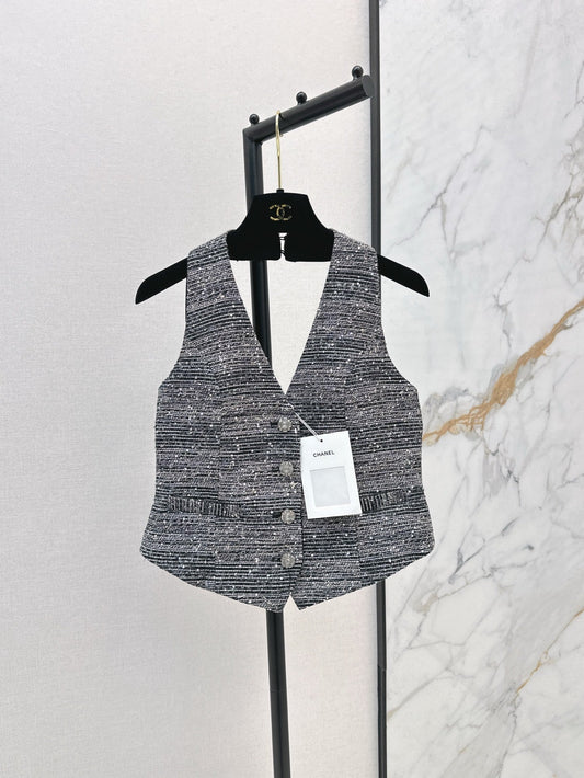 25ss rhinestone vest