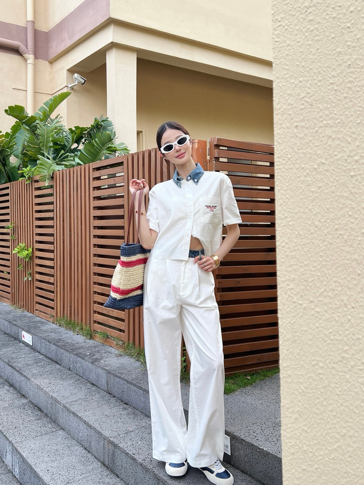 25ss embroidered pants