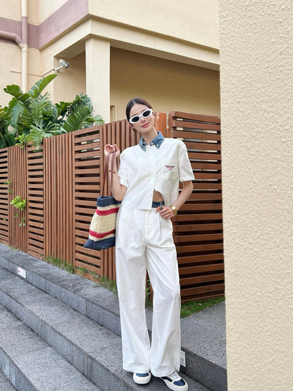 25ss embroidered pants