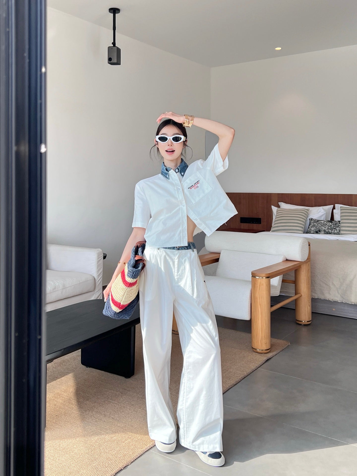 25ss embroidered pants