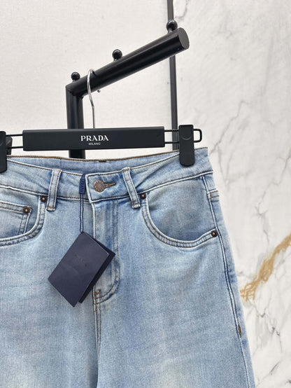 Minimalist Versatile Printed Straight-Leg Jeans