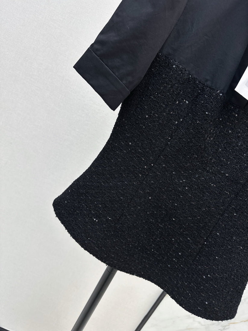 Refined Minimalist  Two-Tone Linen Top