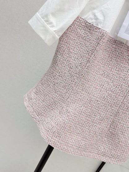 Refined Minimalist  Two-Tone Linen Top