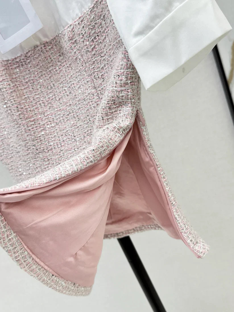 Refined Minimalist  Two-Tone Linen Top