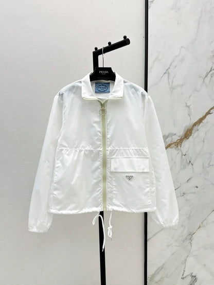 Minimalist Nylon Zippered Sun Protection Jacket