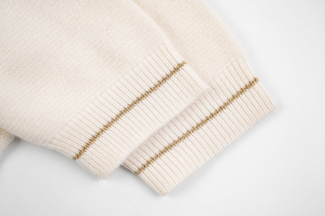 D 25ss wool embroidered knitted t-shirt