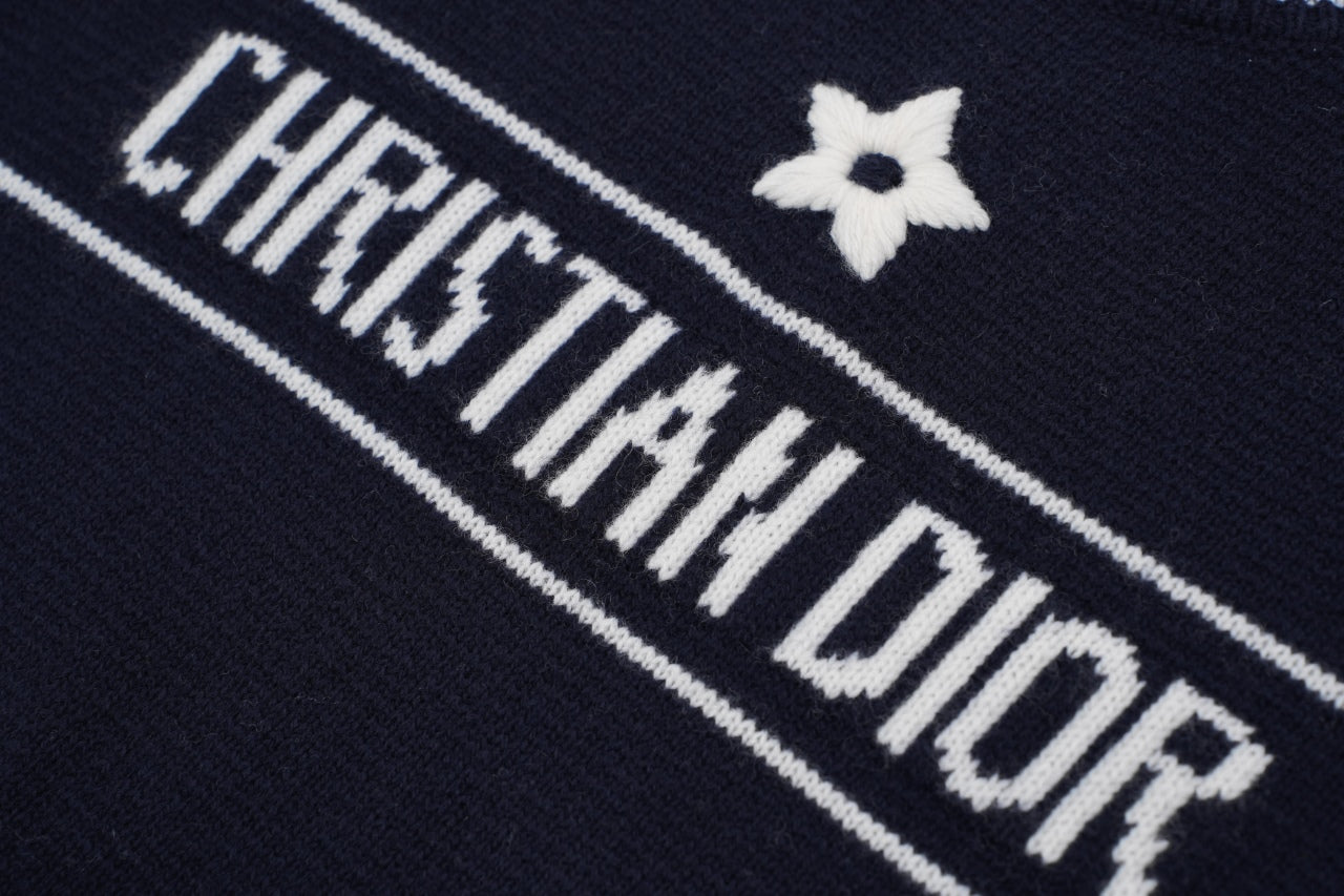 D 25ss wool embroidered knitted t-shirt