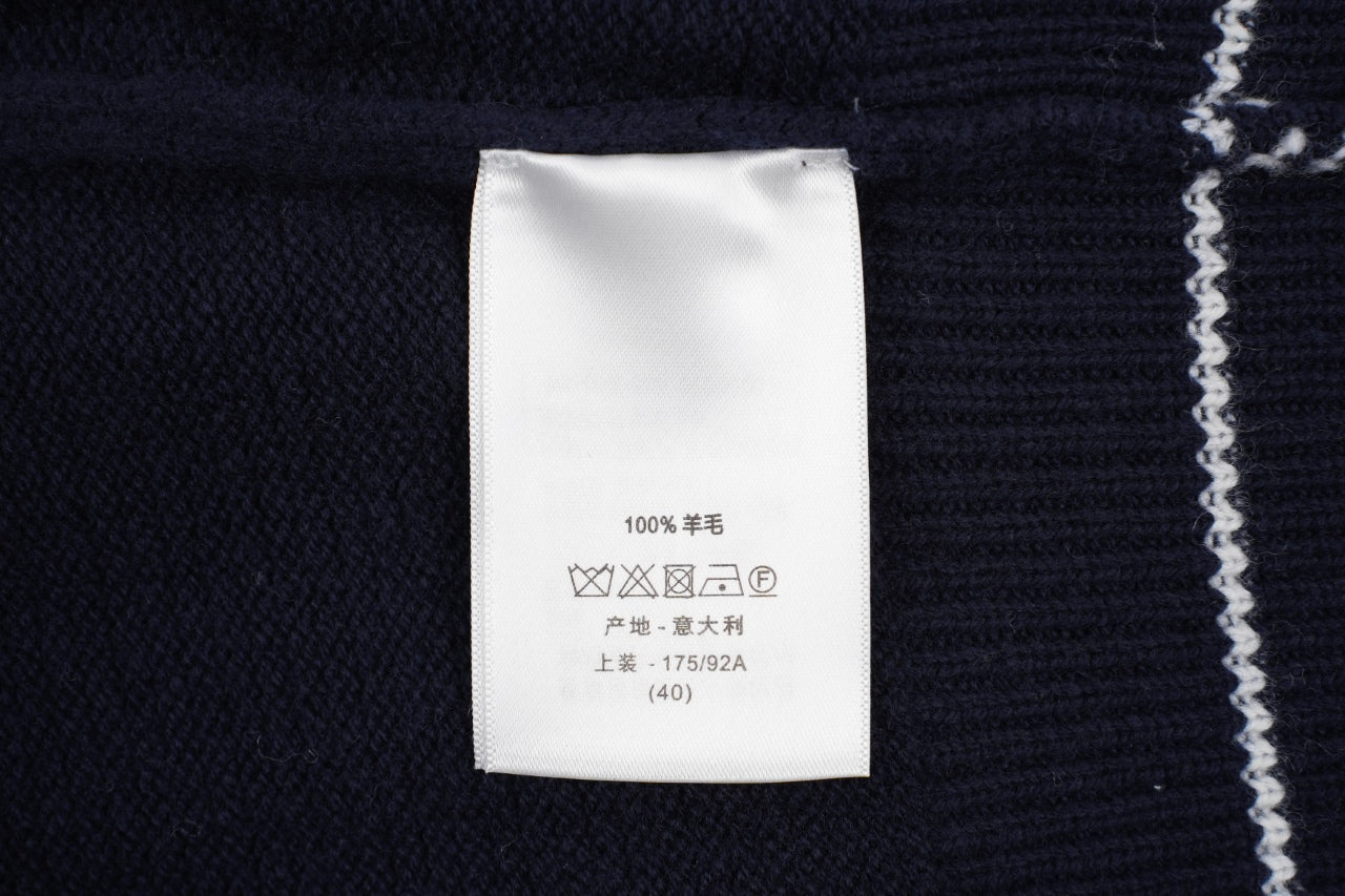 D 25ss wool embroidered knitted t-shirt