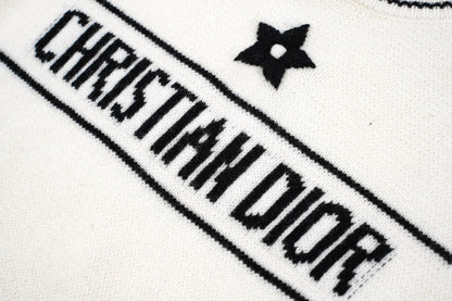 D 25ss wool embroidered knitted t-shirt