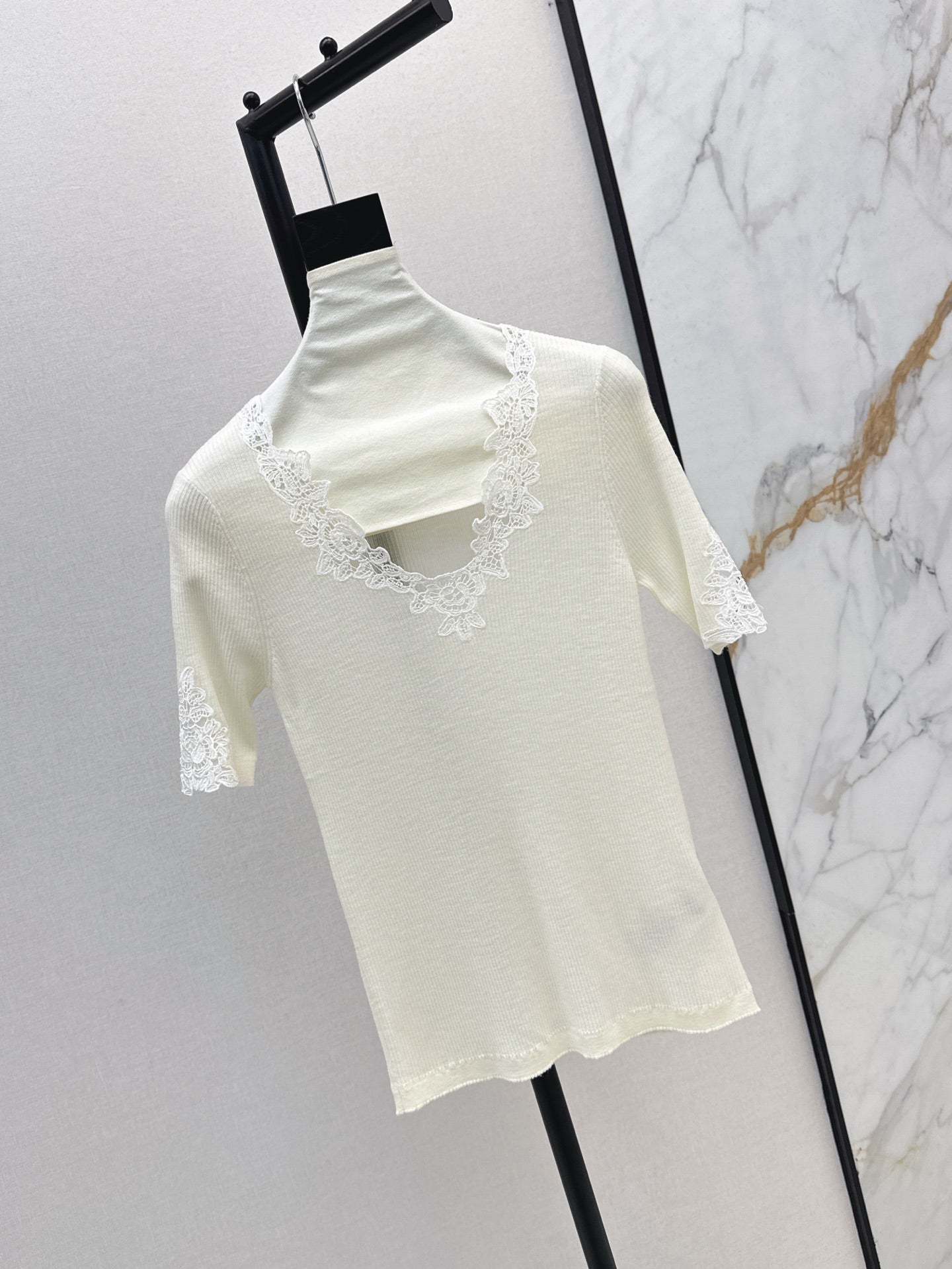 25ss lace knit shirt